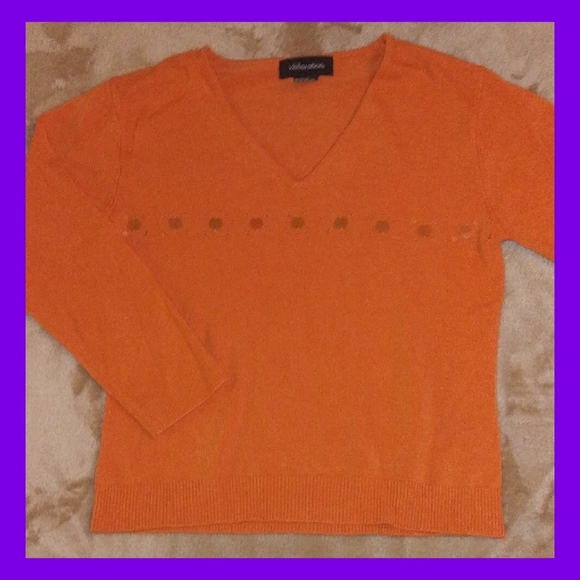 🌺FALL SWEATER PUMPKIN COLOR🎃 - Picture 1 of 6